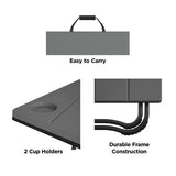 COSCO 24 Square Folding Camping Table Gray Resin and Steel Frame..