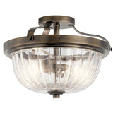 Kichler Chesterlyn 2-Light 14.13-in Vintage Tuscan Incandescent Semi-flush Mount Light