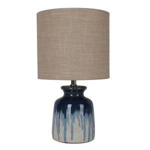 Better Homes & Gardens Ceramic Ombre Drip Table Lamp Blue..