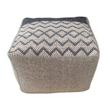 Hannah Chevron Design Square Pouf..
