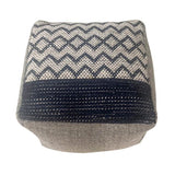 Hannah Chevron Design Square Pouf..