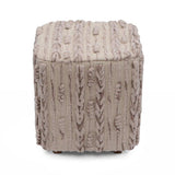Howie Heavy Textured Square Ottoman with Legs..