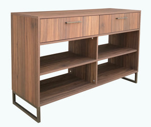 Decor Therapy Allen Entryway Console Table with Open Shelves Brown..