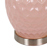 Fletch Glass Genie Table Lamp in Pink..