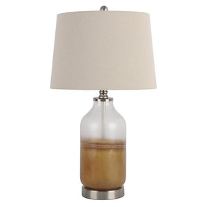 Decor Therapy Viggo Sand Art Glass LED Table Lamp 27.75 Tall..