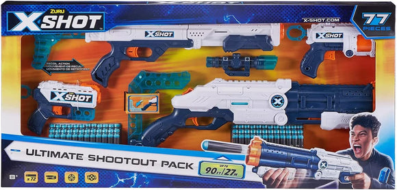 X-Shot Ultimate Shootout Pack..(4 Blasters, 72 Darts)