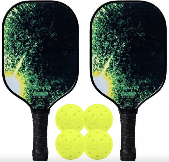 Franklin Pickleball 2-Player Carbon Fiber Paddle and X-40 Pickleball Set