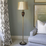Decor Therapy Indoor Floor Lamps RED - Red & Champagne Fowler Floor Lamp..