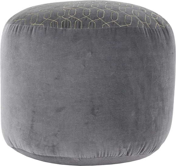 Decor Therapy Natalie Gray Velvet Pouf..