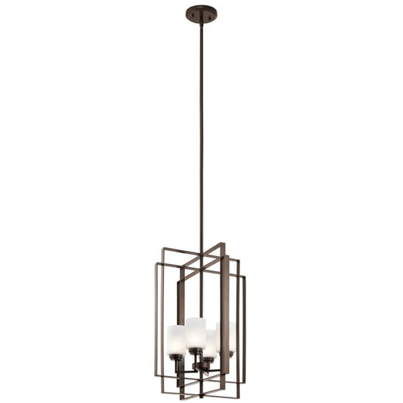 Kichler 44008 Harvey 4 Light 17 Cage Pendant - Bronze..
