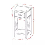 Landon One Drawer Side Table