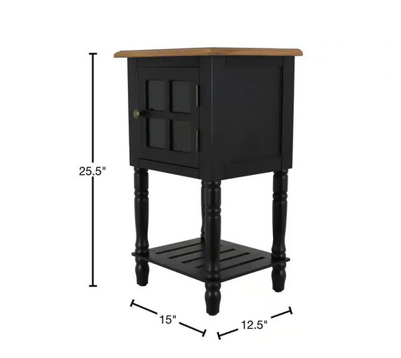 Decor Therapy James Windowpane Accent Side Table..