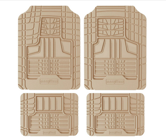 Goodyear Tan Rubber Heavy Duty Floor Mat 4 Piece..