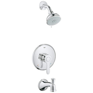 Grohe 3501220A Eurosmart Pressure Balance Valve Tub/Shower Combo Faucet Chrome..