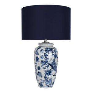 Claire White & Blue Ceramic Lamp..