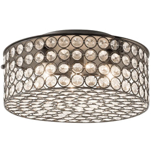 Kichler Krystal Ice 11.75-in Olde Bronze Halogen Flush Mount Light Item Model #38198 Flush Mount...